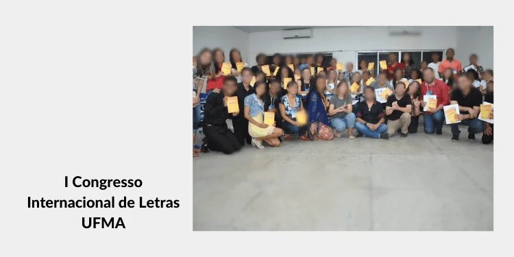 Print de anais de congresso citando o livro Escrita de Sinais sem Mistérios: I Congresso Internacional de Letras UFMA