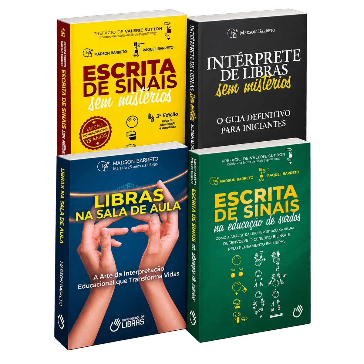 Box Libras Sem Travas: os livros Escrita de Sinais sem mistérios, Intérprete de Libras sem mistérios e Libras na Sala de Aula