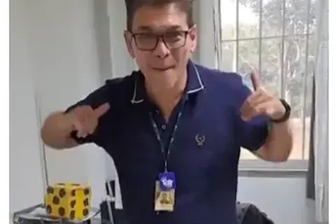 Dr. José Sinésio, professor da UFRA, no depoimento sobre o Box Libras Sem Travas
